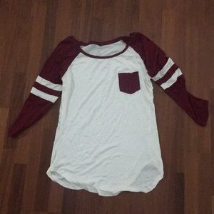 Half sleeve baseball T